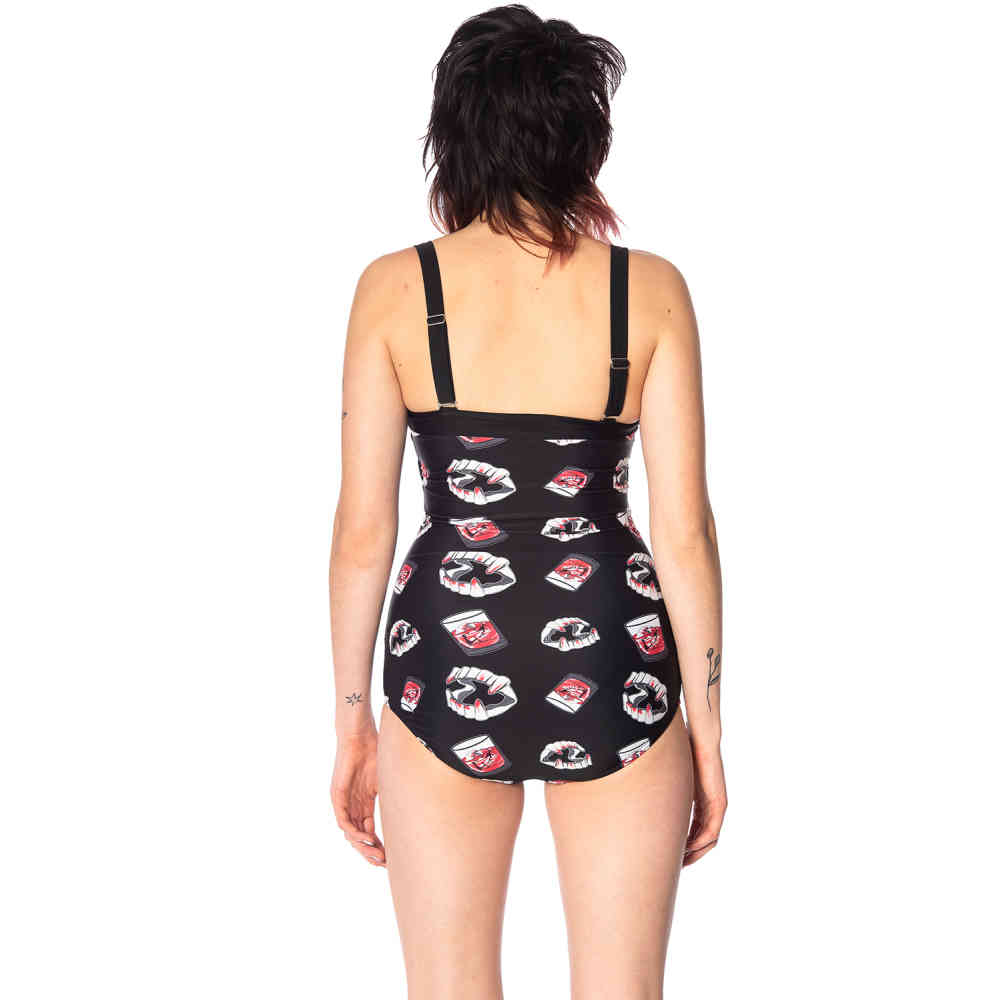 Banned - GLAMPIRE Badeanzug - Schwarz